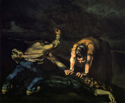 reproductie The murder van Paul Cezanne